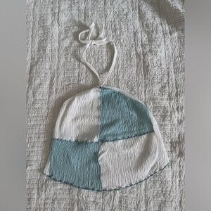 Juliana’s boutique blue and white tie top